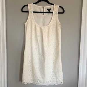 Jcrew Eyelet Sleeveless Sheath Dress